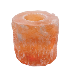 เชิงเทียนคริสตัลเกลือหิมาลายันสีชมพูหินธรรมชาติแกะสลักด้วยมือดีไซน์ความรักมีสไตล์สำหรับงานฝีมือตามธรรมชาติ - Product Image 1