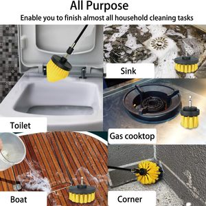 Multi-Purpose Electric Drilling <b>Brush</b> Cleaning Kit with Nylon Bristles OEM Available for Bathroom Kitchen & Tile Floor Scrubbing - Product Image 5