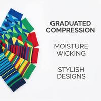 Chaussettes de compression confortables à motif personnalisé avec logo, chaussettes de course pour femmes, chaussettes de sport athlétiques à compression