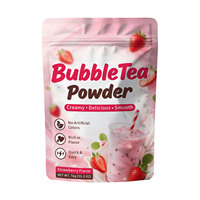 Poudre aromatisée à la fraise en gros pour boissons instantanées, ingrédients pour thé au lait aux bulles, smoothies et granités