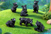 Figurine d'ours noir en résine, souvenir du parc national, décoration de la nature sauvage de l'Alaska, statue d'animal réaliste, cadeau pour les amateurs de nature