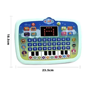 Çocuklar İngilizce alfabe eğitici oyuncak piyano çalışması akıllı LCD ekran dizüstü çocuklar öğrenme makinesi