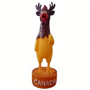 Juguete de PVC de rebote lento con forma de alce divertido, con música de gallina Lala, para descompresión creativa y alivio del estrés, para todas las edades. - Product Image 1