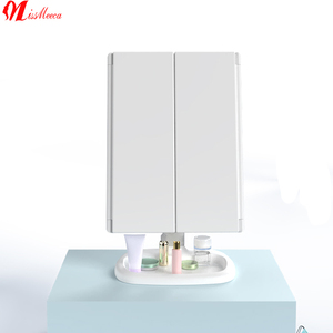 3 cách Masquerade Vanity mỹ phẩm LED bảng trang điểm gương chuyên nghiệp gấp espejo con luz thắp sáng máy tính để bàn cắt tóc gương - Product Image 3