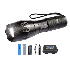 Portable Long Range Mini Rechargeable Battery Torch Led Flashlight Led Torch Light Kit 10 50 15 Aluminum Alloy Emergency AAA