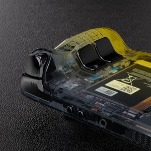 EXtremeRate Gradient <b>Black</b> Yellow Replacement Housing Shell Case Custom <b>Console</b> Cover for Steam Deck LCD <b>Console</b> - Product Image 5