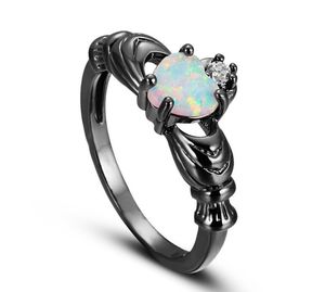 لون مخصص gunmetal المجوهرات الايرلينية <span class=keywords><strong>Claddagh</strong></span> اللون الفضي خاتم <span class=keywords><strong>claddagh</strong></span> - Product Image 2