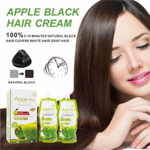 Crema Colorante per Capelli Apple Pro 500ml*2 Tinta Nera Permanente con Formula alla Frutta Fragranza Duratura Non Macchia il Cuoio Capelluto - Product Image 4