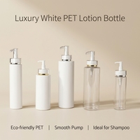 De luxe En Plastique Pet 150ml 250ml 300ml 400ml 500ml Rechargeable Shampooing Lotion Pour Le Corps Bouteille En Plastique avec Pompe