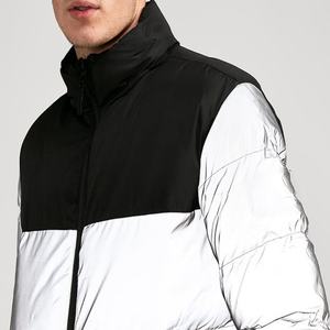Vestes matelassées réfléchissantes chaudes et personnalisées pour hommes, style mode d'extérieur, avec blocs de couleur, pour l'hiver, vente en gros - Product Image 6