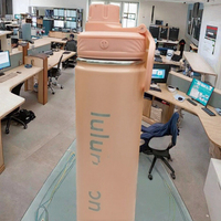 Stock Lulu Back Life Sports Bouteille d'eau moderne en acier inoxydable isolée sous vide Yoga Fitness Running Outdoor Cold Warm Large