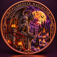 Pièce de monnaie artisanale en cuivre pur 999, 1 oz, cadeau d'Halloween personnalisé, impression UV 3D en relief, objet de collection commémoratif, coffret cadeau