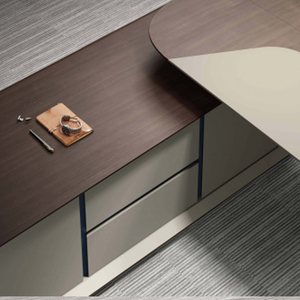 Bàn văn phòng điều hành hiện đại-Thiết kế cong độc đáo, chất lượng cao, lưu trữ phong phú cho các văn phòng cao cấp - Product Image 3