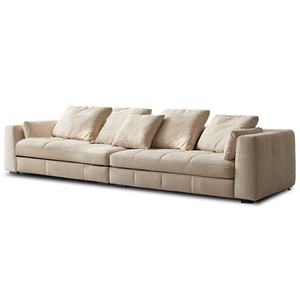 Braser, sofá Seccional de tela crema de estilo italiano moderno, sala de estar de gama alta, diseño recto, tela esmerilada, figura mágica, hoteles - Product Image 5