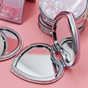 Wholesale Pocket <b>Mirror</b> Liquid Quicksand Foldable Double Sides <b>Compact</b> <b>Mirror</b> Private Label Mini Make up <b>Mirror</b> - Product Image 2