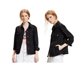 <span class=keywords><strong>Giacca</strong></span> di jeans da <span class=keywords><strong>donna</strong></span> di colore bianco per il nuovo anno e la primavera - Product Image 2