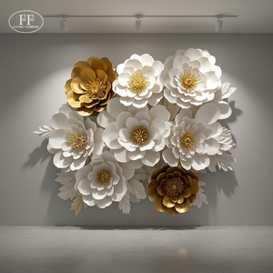 Arte de Pared de Flores de Papel Artificiales Hechas a Mano para Decoración de Fondo de Bodas y Cumpleaños, Restaurante, Hotel, Exclusivo de Fábrica - Product Image 2