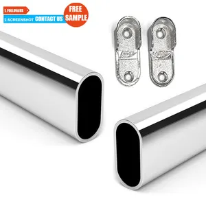 Tiges de suspension pour <span class=keywords><strong>penderie</strong></span>, avec <span class=keywords><strong>support</strong></span> de Tube, pour montage au plafond et placard - Product Image 2