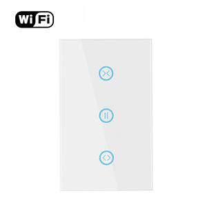 SLS WiFi Smart Touch Panel Stores roulants Obturateur 118mm Tuya Switch Compatible avec le <span class=keywords><strong>moteur</strong></span> de rideau motorisé Fonctionne avec Alexa - Product Image 1