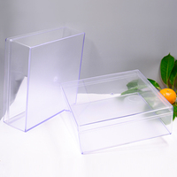 Grande Vitrine de Comptoir Carrée en Acrylique de 25 cm, Boîtes d'Emballage pour Pâtisseries, Biscuits et Tiramisu, Conteneur à Usage Industriel Alimentaire
