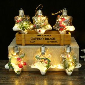 Handmade 10x10x5cm <b>LED</b> Translucent Christmas Ball Ornament Luminous Night <b>Light</b> Hanging Pendant High Quality Christmas <b>Tree</b> - Product Image 1