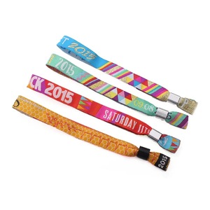 Bracelets en tissu personnalisés <span class=keywords><strong>Bracelet</strong></span> écologique pour événements et fêtes <span class=keywords><strong>Bracelet</strong></span> avec fermoir en <span class=keywords><strong>plastique</strong></span> - Product Image 4