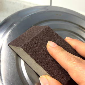 Penjualan langsung pabrik spons abrasif blok spons amplas ajaib spons pengamplasan busa 2 sisi - Product Image 5