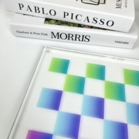 Échiquier en acrylique personnalisé, dégradé de couleurs, haute transparence, verre organique épaissi, jouet de puzzle pour enfants
