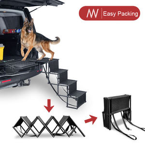 <span class=keywords><strong>Escalier</strong></span> pliable pour animaux de compagnie <span class=keywords><strong>en</strong></span> <span class=keywords><strong>acier</strong></span> de haute qualité, léger et portable, pour chiens, chiots, voitures, rampes pour camions - Product Image 2