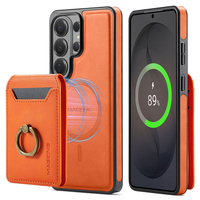Étui magnétique détachable avec support anneau et porte-cartes pour Samsung S26 Ultra/S26 Plus/S26/S26 FE, compatible charge sans fil