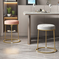 Tabouret de bar empilable en métal moderne de luxe léger, chaise de salle à manger, pouf, petit tabouret de rechange pour la maison et la restauration, sans assemblage
