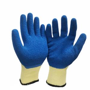 Gants de sécurité de calibre 10, <span class=keywords><strong>4</strong></span> brins de doublure en fil de Polyester, doublure en <span class=keywords><strong>Latex</strong></span> froissé et enduit de paume - Product Image 4