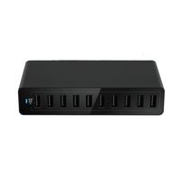 Cargador USB 2.0 Rápido de 5V 12A para Smartphone, Estación de Carga de 60W, Cargador USB de Escritorio de 10 Puertos para Teléfonos Móviles/Tabletas