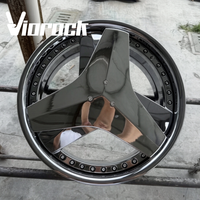 Rueda Forjada Personalizada de 3 Radios Cromada de 19 20 21 22 Pulgadas 5x112 5x120 5x114.3 Compatible con Mercedes Benz BMW Audi Tesla Honda Toyota
