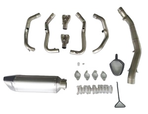 Tuyau d'échappement de moto ZX4R <span class=keywords><strong>2023</strong></span> pour KAWASAKI Ninja ZX4R Tuyau d'échappement en acier et titane - Product Image 1