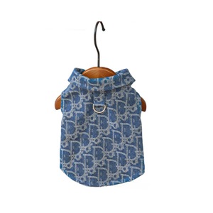Cute Grizzly Bear Pet Jacquard Denim Jacket Winter Dog <b>Cat</b> Clothing With D <b>Ring</b> For Small Medium Breeds - Product Image 5