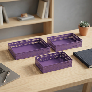 Ensemble de 3 plateaux en fer avec revêtement en poudre - Product Image 2