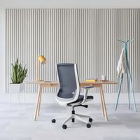 Chaise de bureau ergonomique en maille avec sangle centrale, soutien lombaire dissimulé, accoudoirs 4D, confortable et durable, couleur personnalisable