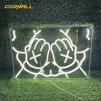 Enseigne néon LED personnalisée avec télécommande, panneau acrylique, changement de couleur, basse tension, conception de logo gratuite, enseigne lumineuse décorative