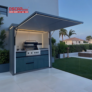 Weatherproof Stainless Steel Pod with Remote - Controlled Roller <strong>Door</strong> High - Quality Grill Garden Backyard Patio Outdoor Kitchen - Product Image 1