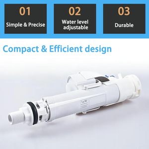 Kits de remplacement de vanne de remplissage de toilettes réglables en ABS, pièces de réparation pour salle de bain avec tuyau de remplissage, compatibles avec Geberit Duravi - Product Image 5