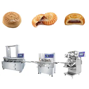 Longyu commercial mooncake forming stamping machine automatic encrusting machine maamoul