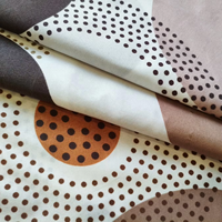 Tissu imprimé 100 % polyester à toucher ferme, motif à pois géométriques, textile de literie durable pour housses de couette et textiles de maison