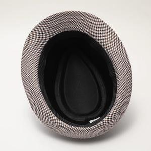 <span class=keywords><strong>Cappello</strong></span> Fedora Autunno Inverno per <span class=keywords><strong>Uomo</strong></span> Vintage a Quadri Retrò Elegante con Fascia Nera <span class=keywords><strong>Cappello</strong></span> Trilby Jazz Maschile - Product Image 6