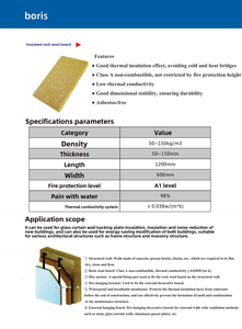 Material de aislamiento térmico de lana de roca de alta calidad para techo, pared, suelo, edificio, invernadero Industrial, tubo de conducto HVAC, <span class=keywords><strong>Coche</strong></span> - Product Image 2