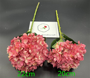 QSLH-VF003 <span class=keywords><strong>2022</strong></span> Venta al por Mayor de Flores de Hortensia Artificiales Multicolores, Cabezas Grandes de Seda, para Decoración de Bodas - Product Image 5