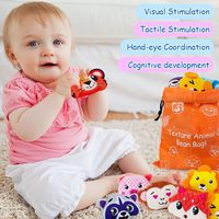 Zintuiglijke zitkussens, 12-pack, fruitthema, schattige designs, voor peuters, autismeondersteuning, unisex, leeftijd 0-24 maanden, leerzame en angstreducerende hulp