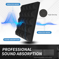 Panneaux Muraux Acoustiques Premium - Panneaux de Studio en Mousse Pyramide 50x50 Insonorisants et Absorbants, Isolation Phonique Efficace