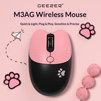 Ratón Inalámbrico Silencioso y Bonito para Niñas, Ratones Portátiles de Oficina para Computadora Portátil, Mini Ratón Delgado con Diseño de Dibujos Animados y Clic Silencioso