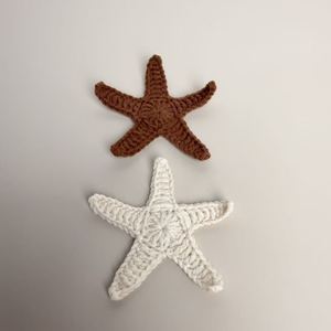 Accesorios de Bolso con Forma de Estrella de Mar Tejidos a Mano, Decoración de Estrella de Cinco Puntas de Color Sólido en Tela de Algodón para Ropa y Bolsos - Product Image 2